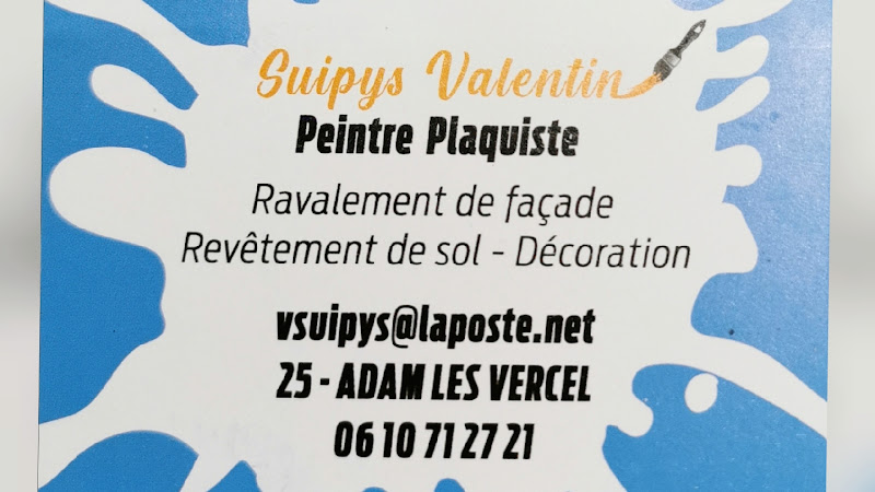 Suipys Valentin - Peintre Plaquistre - façadier enduiseur à Adam-Lès-Vercel