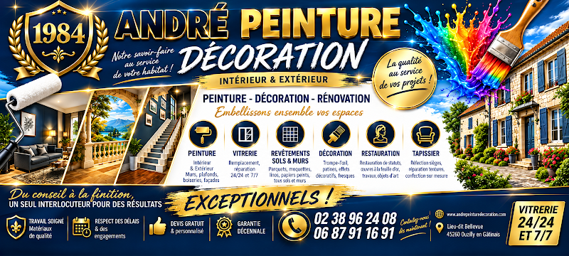 André Peinture Décoration - façadier enduiseur à Chailly-en-Gâtinais
