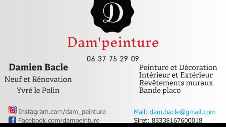 DAM’Peinture - façadier enduiseur à Yvré-le-Pôlin