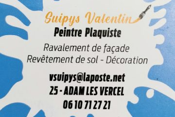 Suipys Valentin - Peintre Plaquistre - façadier enduiseur à Adam-Lès-Vercel